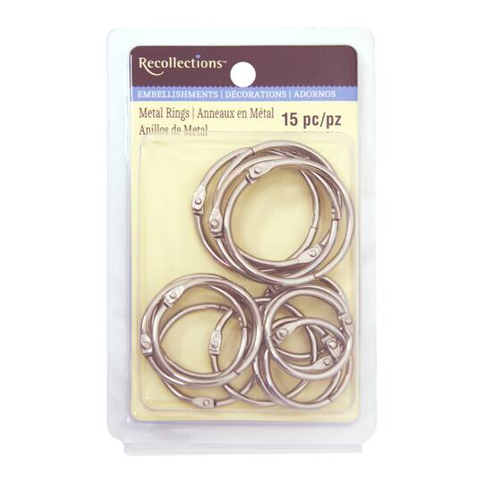Buy The Shiny Silver Metal Binder Rings By Recollections At Michaels